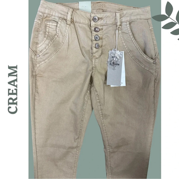 Cream Baily Regular Fit Cotton
TwillPant Exposed Button Detail Size
28 Tan - Picture 8 of 12